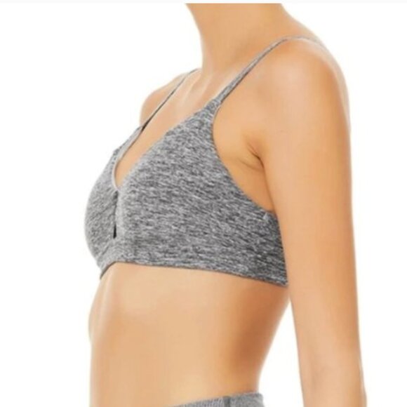 Alo Alosoft Heather Gray Cami Sports Bra Large - Picture 8 of 8